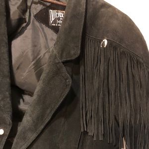 Fridge black suede jacket